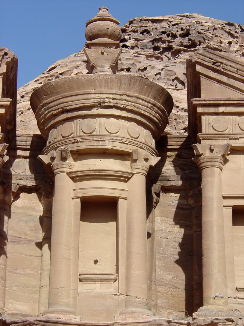 The rock-cut facade of Ad-Deir, the Monastery, in Petra