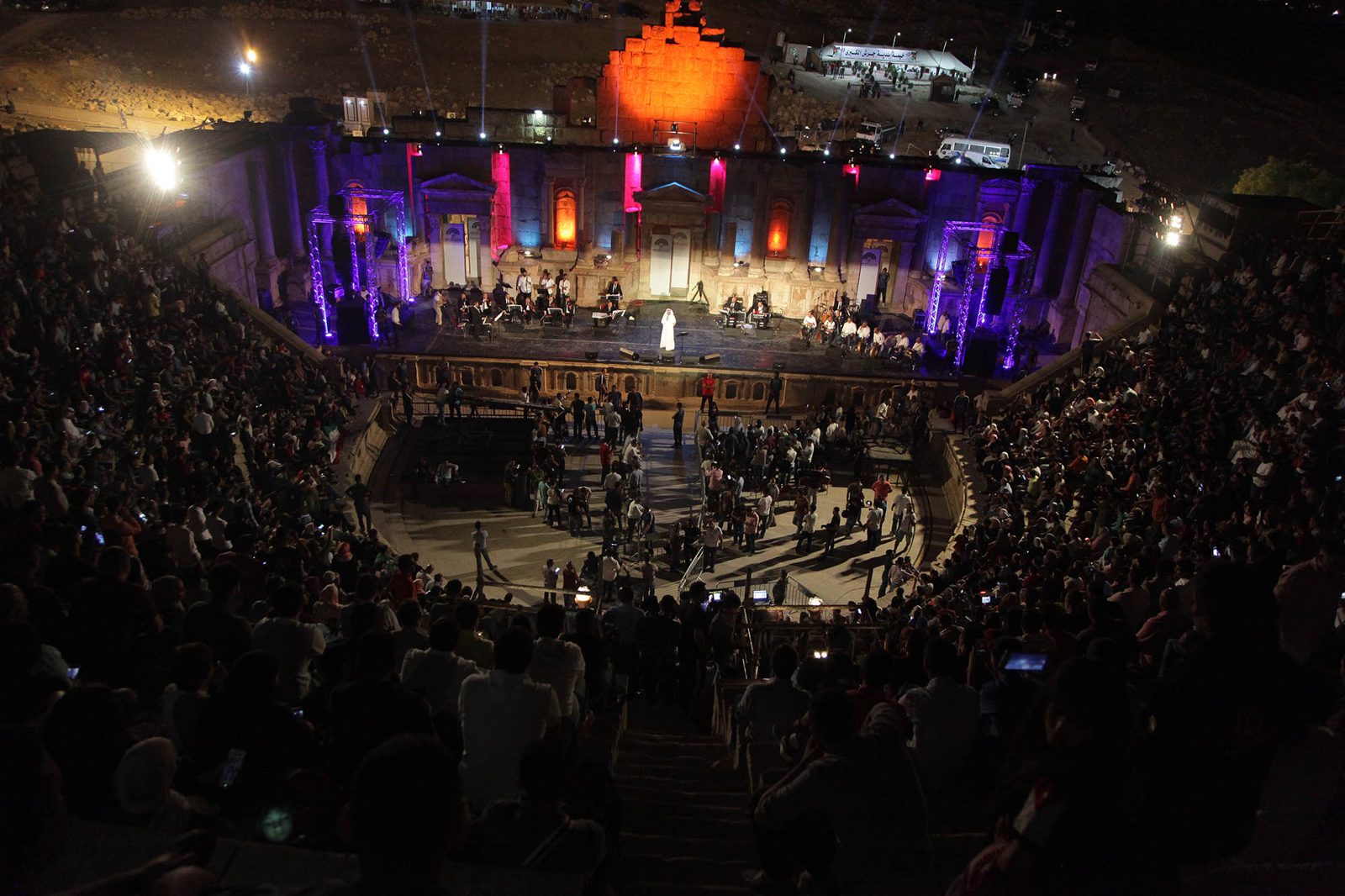 An evening concert in an ancient Roman theatre